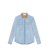 Gucci Embroidered denim Duke shirt - view 2