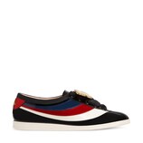 Gucci Baskets Falacer en cuir verni avec bande Web - view 2