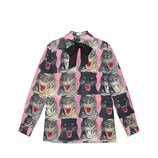Gucci Tiger Face print sablé shirt - view 2