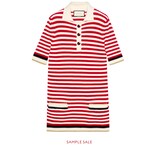Gucci Kleid aus gestreifter Baumwolle mit Lurex - view 2