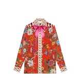 Gucci Hemd aus Seide mit Flora- und Schlangen-Print - view 2
