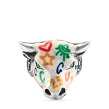 Gucci 〔アンガーフォレスト〕エナメル付きブルヘッド リング - view 2