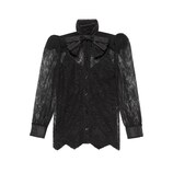 Gucci Chantilly lace shirt with bow - view 2