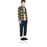 Gucci Wool cropped pant with stripe - view 2