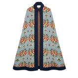 Gucci Rose and insect jacquard wool cape - view 2
