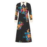 Gucci Kleid aus Seide mit Bildhafter Blumenstrauß-Print - view 2