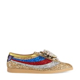 Gucci Zapatilla Deportiva Falacer con Purpurina y Tribanda - view 2