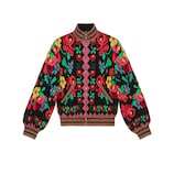 Gucci Cardigan aus Wolljacquard mit Blumen-Motiv - view 2