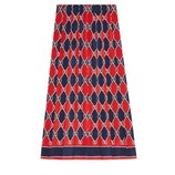 Gucci Gonna in seta con stampa rombi Gucci - view 2