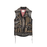 Gucci Gilet en cuir clouté avec broderie - view 2