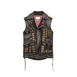 Gucci Studded leather vest with embroidery - view 2