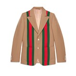 Gucci Heritage Web tape crêpe wool jacket - view 2