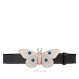 Gucci Leather belt with moth buckle - view 2