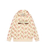 Gucci Rose print hooded cotton sweatshirt - view 2