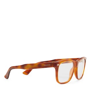 Square-frame acetate glasses