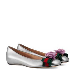 Ballerina in pelle metallizzata