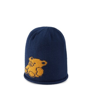 Cappello lavorato a maglia con motivo orso