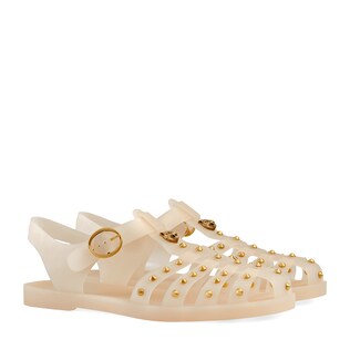 Rubber buckle strap sandal