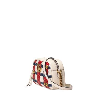 GG Marmont Schultertasche mit Trompe-L'oeil-Print