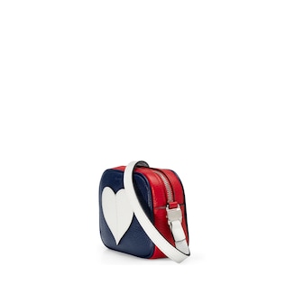 Children's leather heart messenger