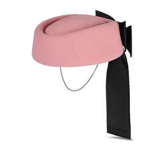 Cappello in feltro con fiocco sul retro