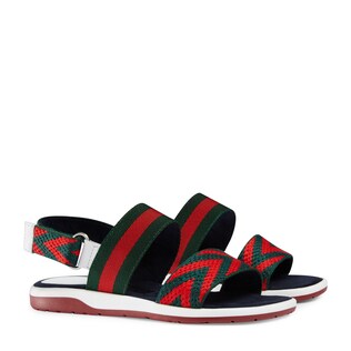 Children's Chevron leather sandal