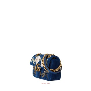 GG Marmont embroidered velvet mini bag