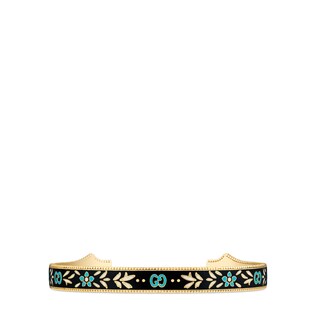 Icon bracelet in yellow gold with enamel