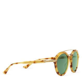 Round-frame acetate sunglasses