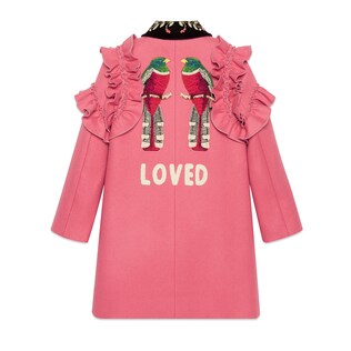 Children's wool coat with embroidery