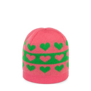 Baby hearts striped wool hat