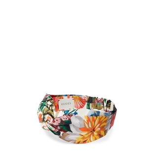 Children's floral print silk headband
