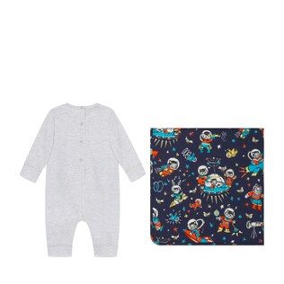 Baby space cats print gift set