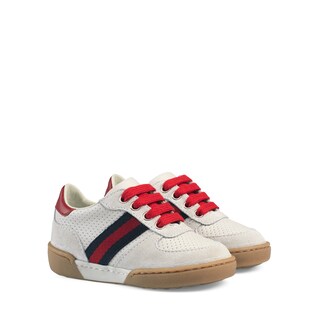 Toddler suede sneaker with Web
