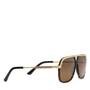 Sonnenbrille mit rechteckigem Rahmen aus Metall