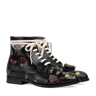 Queercore embroidered brogue boot
