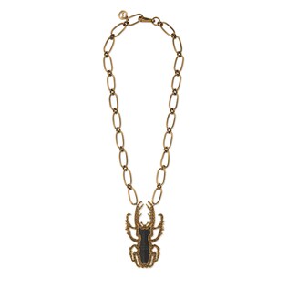Stag beetle pendant necklace