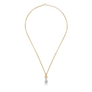 Halskette mit Hand-Anhänger und Diamanten