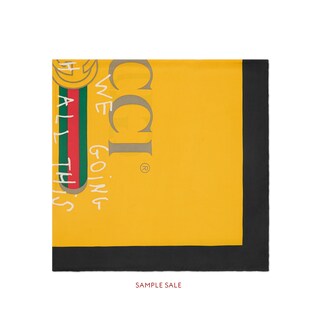 Gucci Coco Capitán logo silk scarf