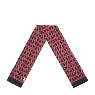 Foulard en soie à imprimé losange Gucci