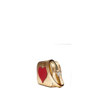 Children's leather heart messenger