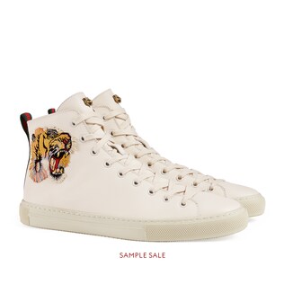 Leather high-top with tiger