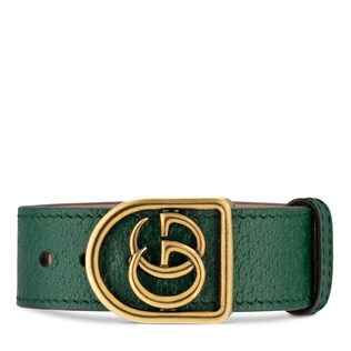 Bracelet in leather with Double G