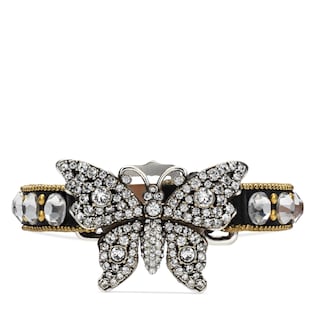 Crystal studded butterfly bracelet