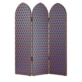 Lurex jacquard three panel screen