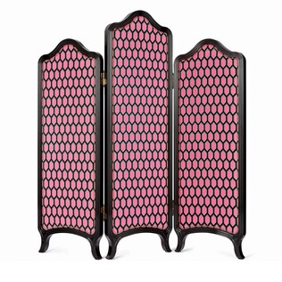 Velvet three panel screen