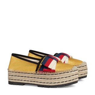 Leather espadrille with Sylvie bow