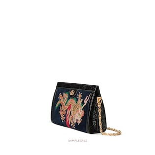 Kleine Ophidia Schultertasche mit Stickereien