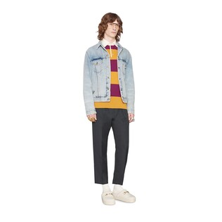 Tailored wool track bottoms