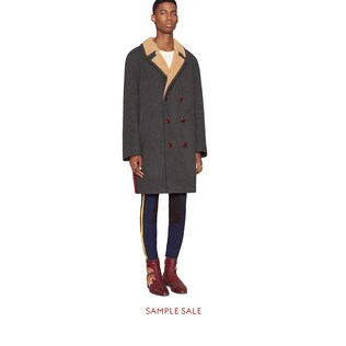 Felt coat with wool lining